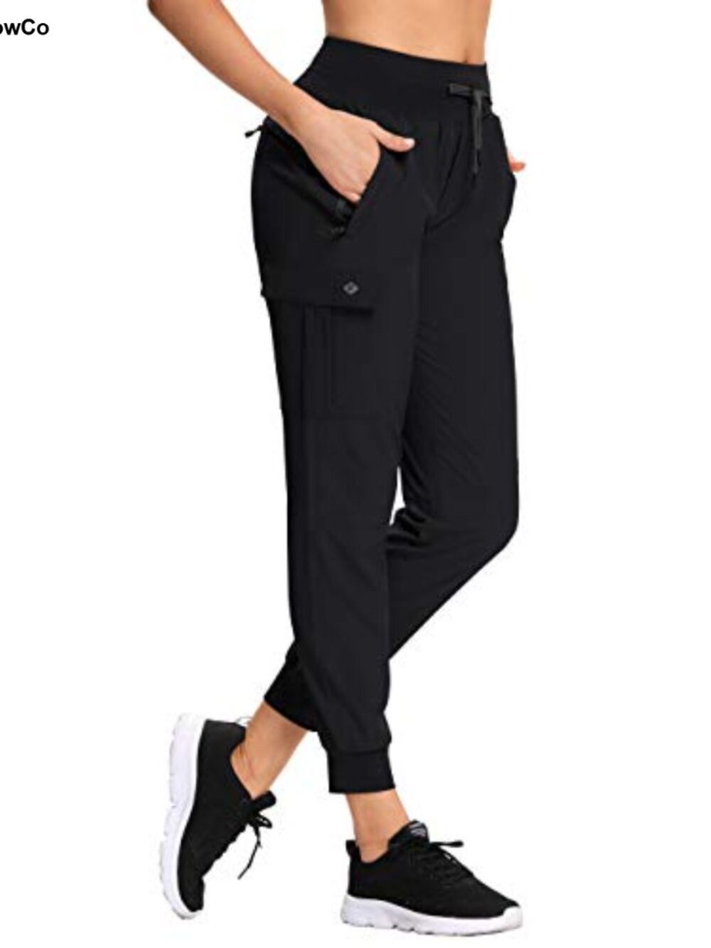 Lightweight Hiking Joggers High Waist Quick Dry Athletic Cargo Pants with